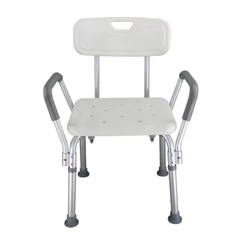 

Bathroom Shower Armchair Chair Toilet Stool Seat Ergonomic Design for Elderly Old People Anti-skid White High Quality
