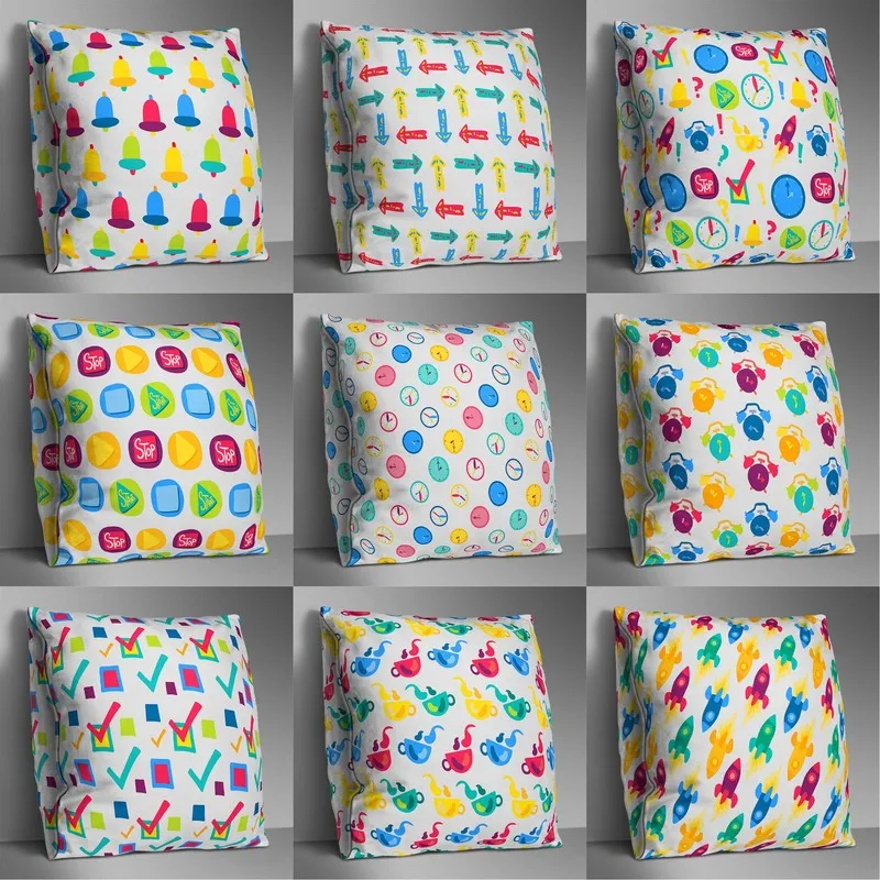 

Double-sided printing Modern Simple Decorative Pillows Throw Pillows Cases Polyester Cover Home Party Hotel Textile