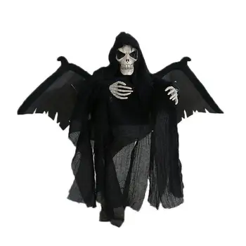 

Easter Party Scary Hanging Flying Ghosts Electric Luminous Sound Control Halloween Prop 3 Color