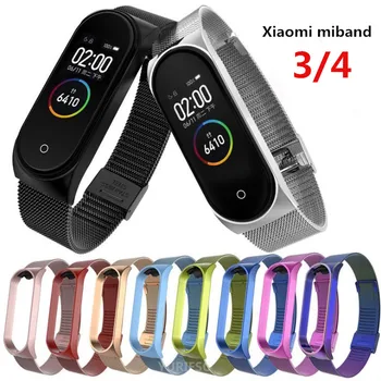 

For Mi band 4 3 Metal Strap Bracelet for Xiaomi Mi Band 3 4 Screwless Mi Band 4 3 bracelet MiBand Wrist band smart Band4 Steel
