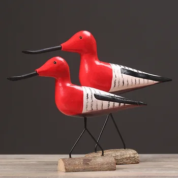 

Nordic style wooden seabird decoration, modern home desktop decorations, accessories, garden gardening ornaments, feng shui