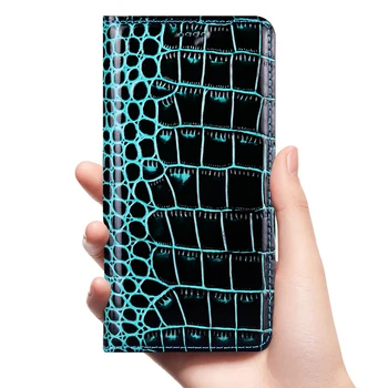 

For Asus Zenfone Max Plus M2 ZB634KL Case Cover Back Cover Crocodile Genuine Flip Leather Cases ZenFone Max Shot ZB634KL Case