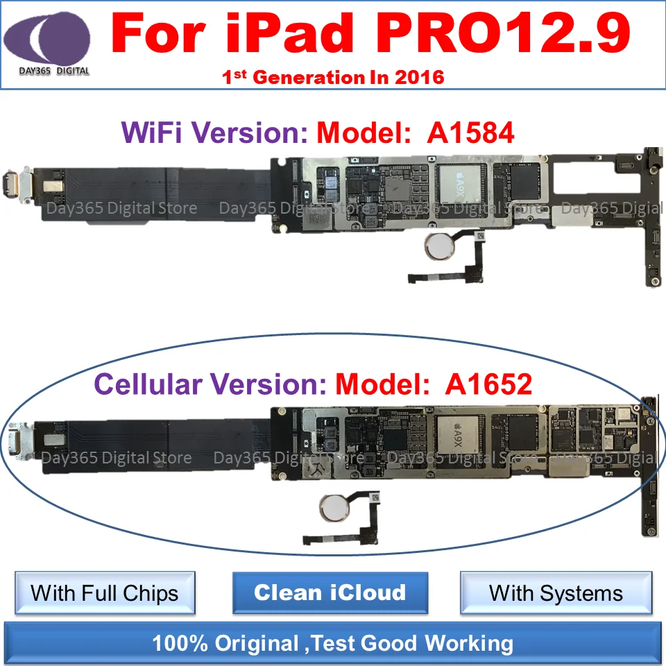 ICloud бесплатно разблокированная материнская плата для iPad PRO 12 9 1-го поколения