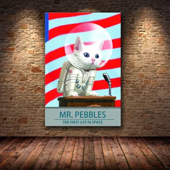 

Fallout 4 Video Game Poster Mr. Pebbles Cat Posters and Prints Wall Art Canvas Painting Picture KIDS Room Decorative Home Decor