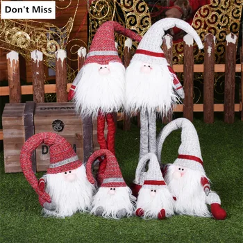 

Christmas Gift Rudolf Doll Xmas Decor Ornaments Christmas Decorations for Home Gnomi Figurines Lovely Figure Toy Navidad Ofertas