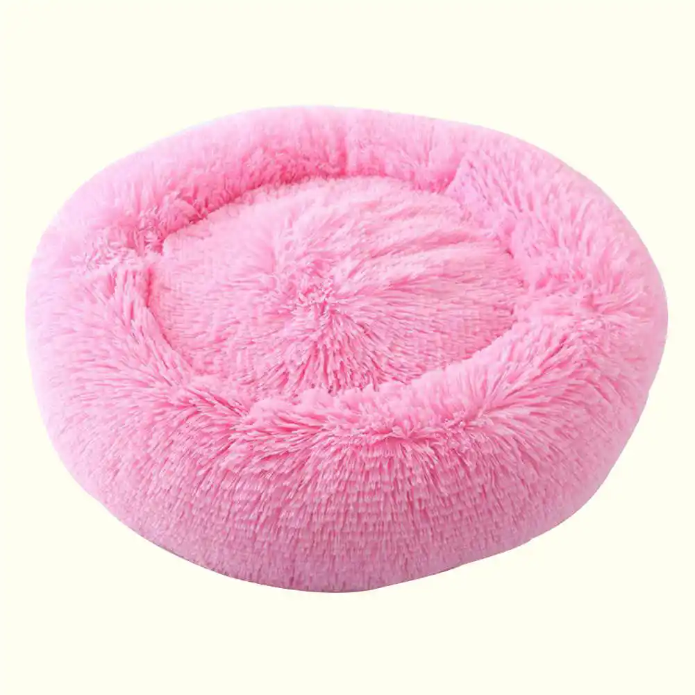 pink Округлый питомник мягкий теплый котенок щенок гнездо удобное спальное место для собаки на зиму осень для дропшиппинг - Цвет: pink