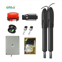 Preto pintado metal automático abridor de porta kit ac ou dc alimentado até 16.4 pés ou 850 libras pesados dupla porta do balanço abridores