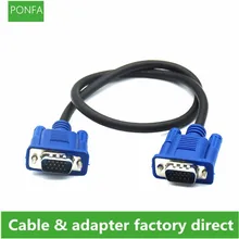 Кабель VGA штыревой к MaleBraided Экранирование высокого качества HD tv VGA Компьютер ТВ дисплей сигнал короткий кабель 0,3 м/0,5 м/1,3 м