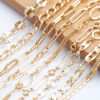 

Sanying C131,jewelry accessories,diy chain,18k gold plated,0.3 microns,jewelry making,hand made,diy bracelet necklace,1m/lot