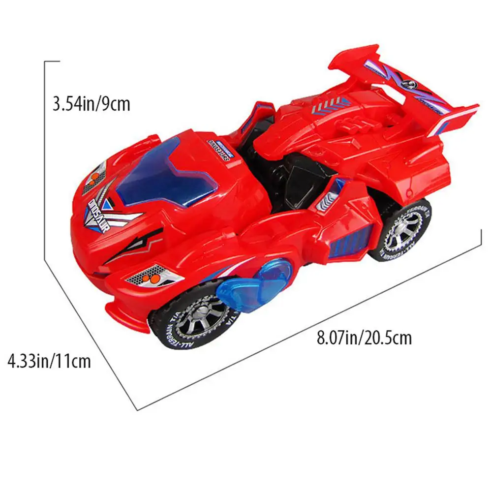 Трансформирующийся светодиодный динозавр, машинка для деформации динозавра, автоматическая игрушечная машинка динозавра для детей на день рождения, подарки на Рождество