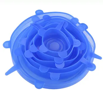 

Silicone Microwave Heating Cover Set Of 4/6 Pcs Fresh Oil Preventer Cover Set Reusable Kitchen Microwave Universal Bowl Cover