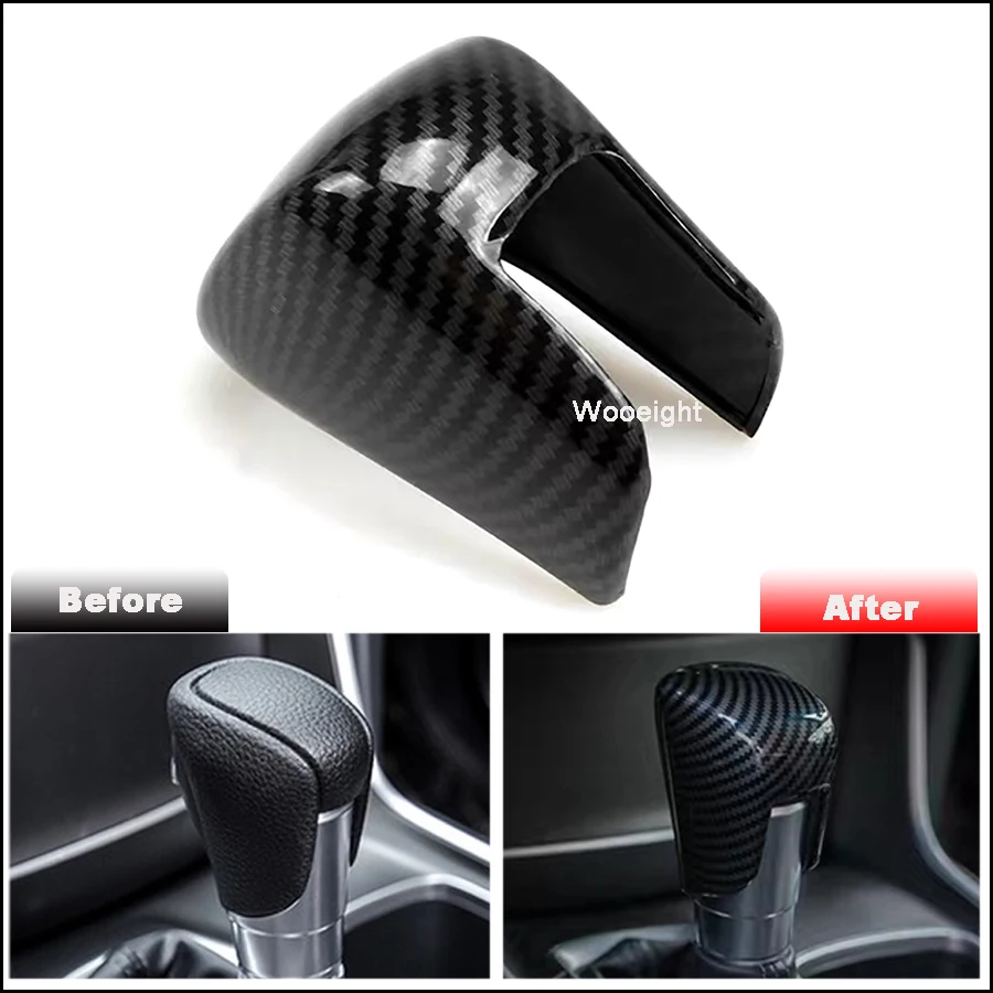 

Wooeight ABS Carbon fiber Gear Shift Knob Cover Shell Trim Decoration Sticker Fit for Honda Accord 2018