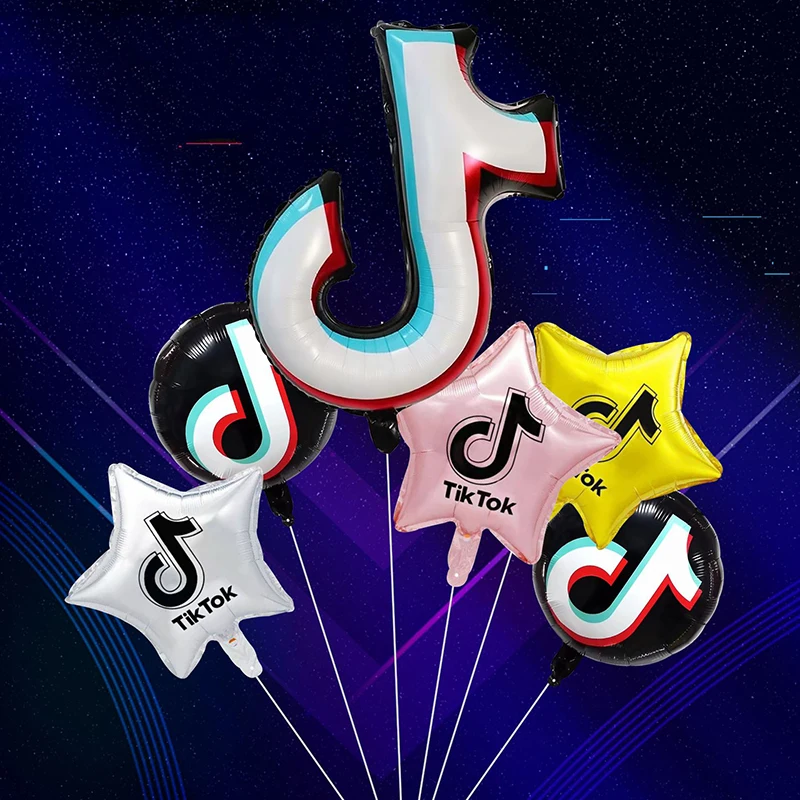 Воздушные шары Tiktok на день рождения детские украшения для вечерние музыкальные
