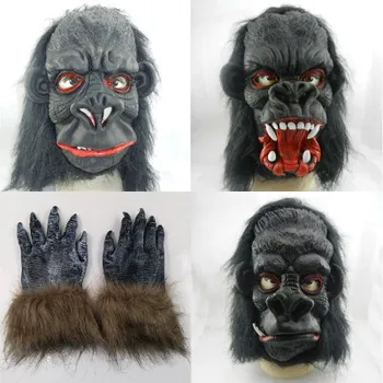

HOT Realistic Orangutan Latex Masks Full Face Animal Monkey Mask Scary Mask Halloween Party Cosplay Prop Masquerade Fancy Dress