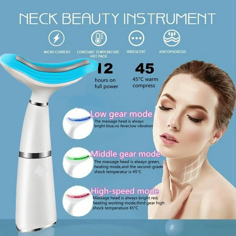 

Neck Lifting LED Therapy Device Face Lifting Tool Vibration Skin Device Chin Reduce Anti-Wrinkle Tighten Double Remove G4S0
