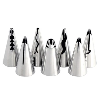 

7pcs/set Wedding Russian Nozzles Pastry Puff Skirt Icing Piping Nozzles Pastry Decorating Tips Cake Cupcake Decorator Tool