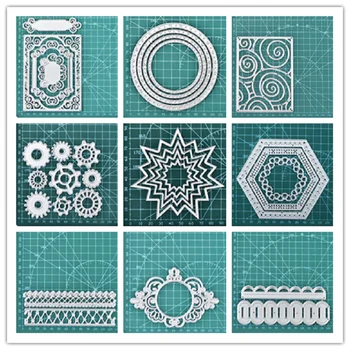 

YaMinSanNiO Lace Frame Series Metal Cutting Dies Circle Paper Craft Stencil Templates Diy Scrapbooking Decorative Die Cut New