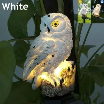 

Waterproof lamp new solar owl / parrot garden lawn lamp iron chandelier led lamp home garden garden resin craft small ornaments