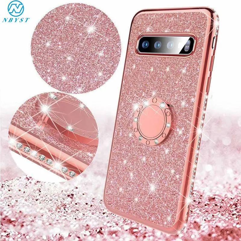 3D Diamond Glitter Case For Samsung Galaxy S20 S10 S9 S8 Plus S7 Edge Bling Rhinestone Cover J4 J6 A8 A6 | Мобильные телефоны и