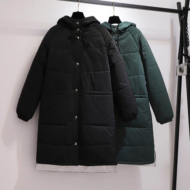 Зимнее женское пальто размера плюс, обхват груди 160 см, 6XL, 7XL, 8XL, 9XL, 10XL, Женское пальто черного и зеленого цветов