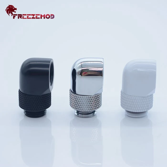 FREEZEMOD Высокое качество 360 градусов Поворотный локоть адаптер 90 градусов под прямым углом компьютер pc кулер для воды. HXZWT-B90