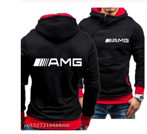 Новинка erkek spor Рахат толстовки AMG logosu tişörtü moda Инс kazak yan fermuar yarış binmek dış giyim xz |