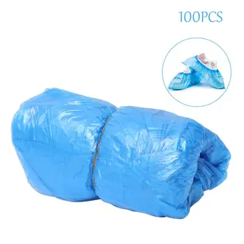 

100pcs Plastic Disposable Shoe Covers Waterproof Boot Covers Cleaning Shoe Cover Shoes Protectors for Indoor Outdoor Rainy Days