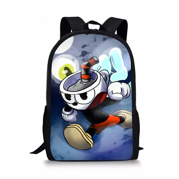 CDWX4362C HaoYun, школьная сумка для мальчиков, Cuphead, Mugman, 3D принт, черный рюкзак, детский рюкзак, для школьников, на заказ, изображение, рюкзак, Mochila - Цвет: CDWX4362C
