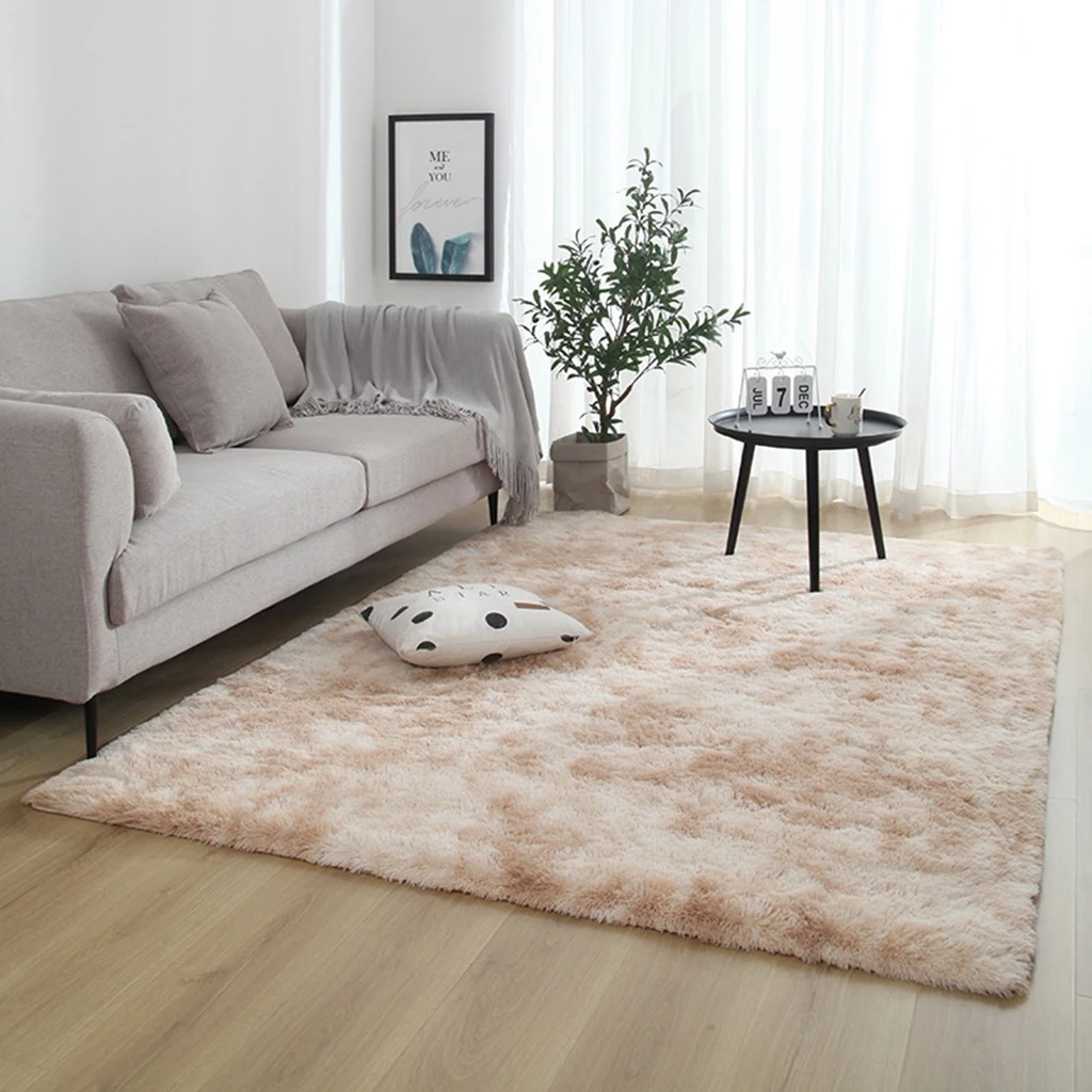 

4 Colors Soft Child Bedroom Mat Thicker Bathroom Non-Slip Mat Rug For Living Room Solid Pile Plush Carpet Rug 4 Sizes Vloerkleed