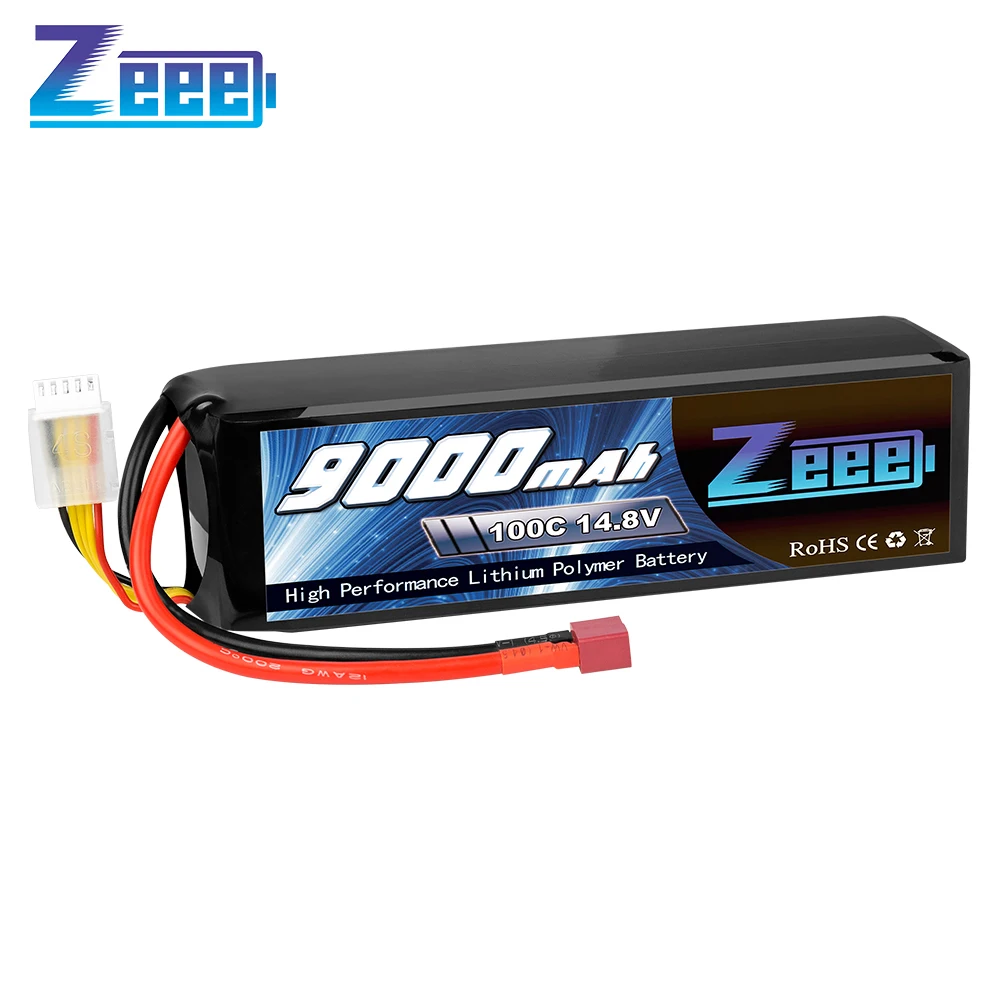 Zeee 14 8 V 100C 9000mAh 4S Lipo батарея Deans Соединитель с металлическими пластинами для