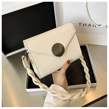 

High Quality Female PU Leather Mini Flap Bags For Women Solid Messenger Bag Women Solid Color Shoulder Handbag