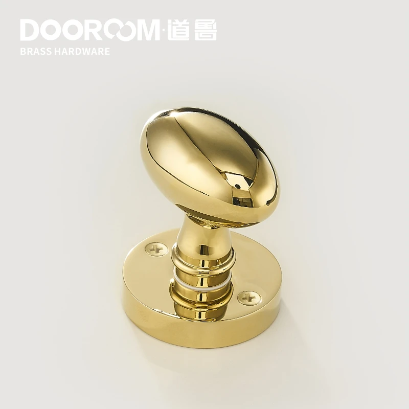  Dooroom Brass Hidden Door Lock Set Handles Egg-shaped Light Luxury Gold Modern American Invisible K - 4000084148714