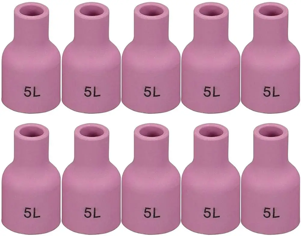 

TIG Alumina Nozzle Ceramic Cup Long 53N59L 5L 5/16", D8 x 35mm Fit SR PDA DB WP 9 20 25 TIG Welding Torch 10pk