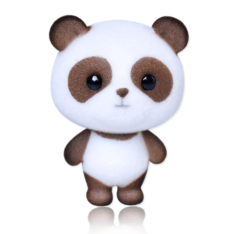 

Hot Selling Plastic Flocking Boutique 5cm High Panda Baby Machine Car Ornaments Children's Interesting Bear Toys