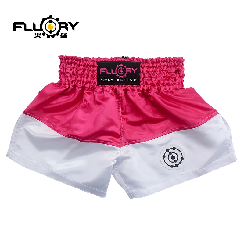 rose red and white Боксерские Шорты Вышивка Патчи Муай тайское оборудование комбинированный цвет полиэстер ММА Брюки - Цвет: rose red and white