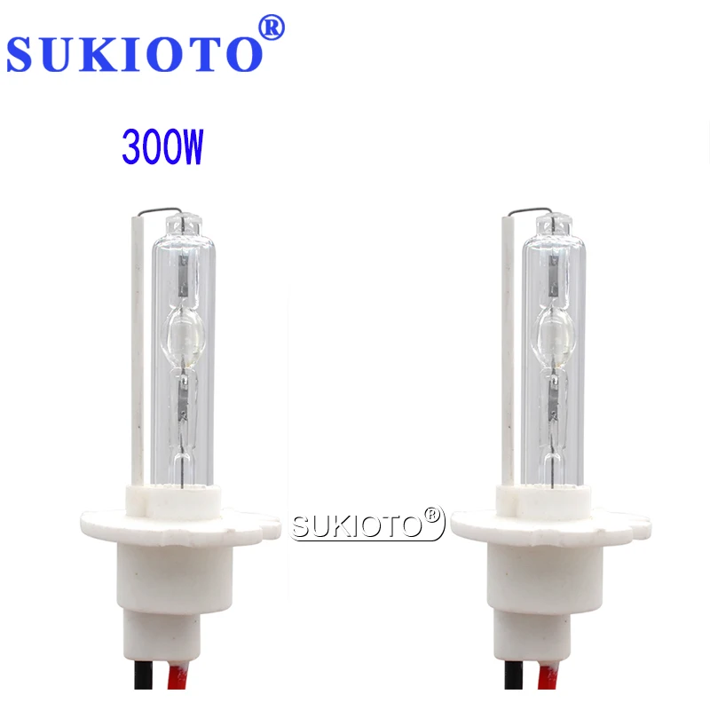 SUKIOTO 2PCS 300W D2H 6000K White HID Xenon Headlight Bulb High Power 4300K 8000K H1 H3 H11 HB3 HB4 H7 Ceramics HID Xenon Lamps