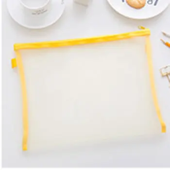 

Solid Color Document Bag Durable Lightweight PVC Briefcase Document Bag Paper File Folders School Supplies