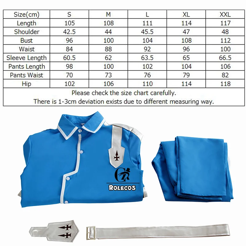 Костюм для косплея ROLECOS с японским аниме меч онлайн Униформа синего цвета мужчин