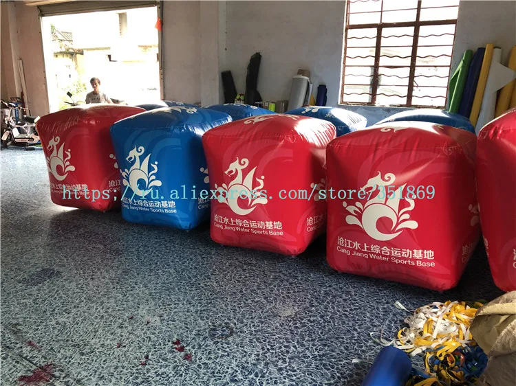 Customized Inflatable Swim Buoy With Logo, Inflatable Square Buoy, Water Floating Cube Buoy Water Event Inflatable Marker Buoy