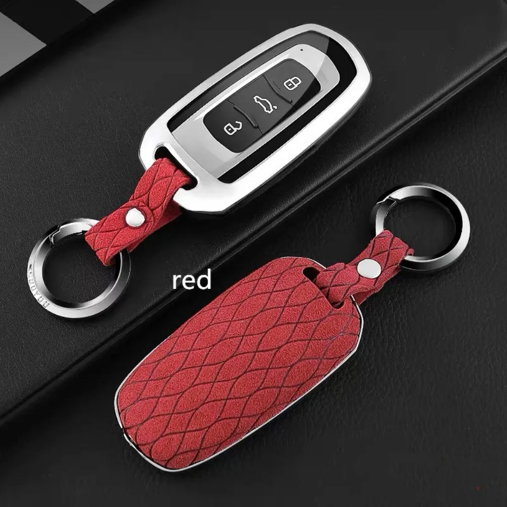 

Genuine Leather Zinc alloy Car Key Case For Geely Emgrand X7 EmgrarandX7 SUV EX7 GT GC9 borui GE Atlas