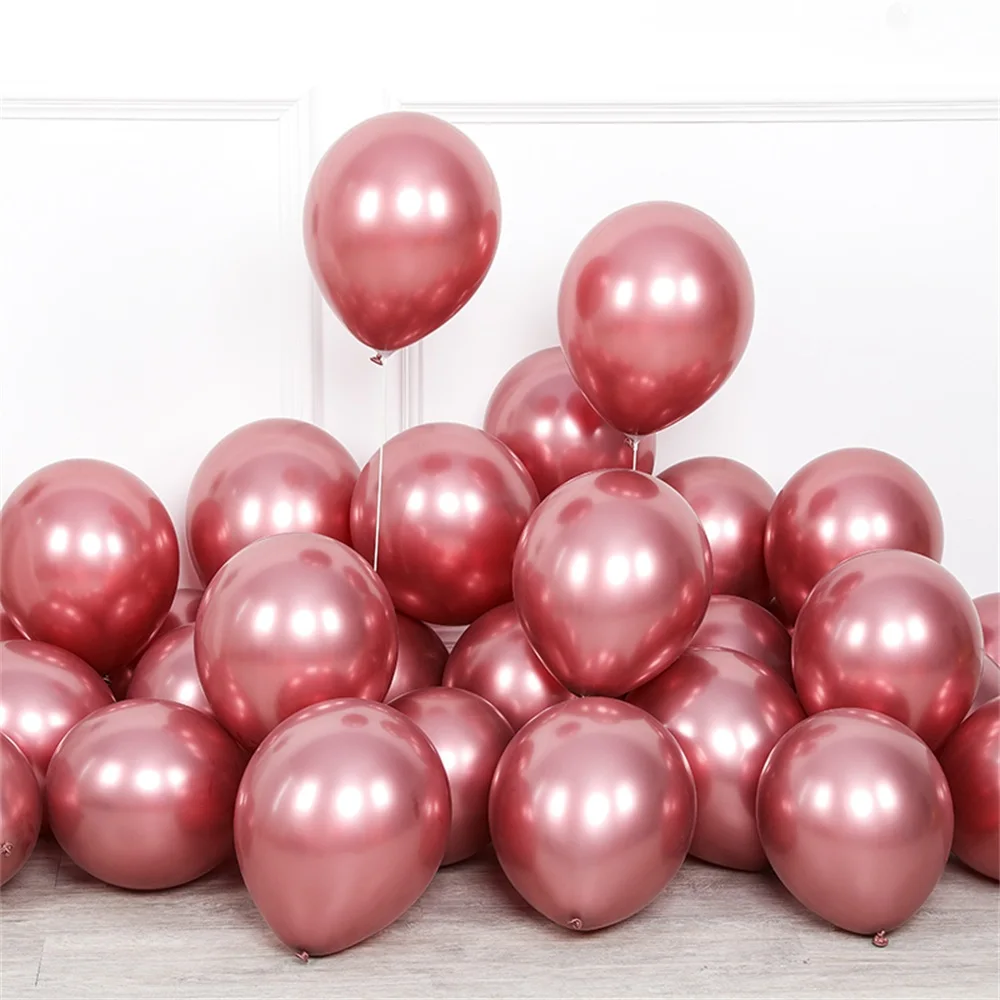 100 globos plateados cromados, globos de látex de 12 pulgadas, globos de  fiesta plateados gruesos para cumpleaños, graduación, boda, Halloween