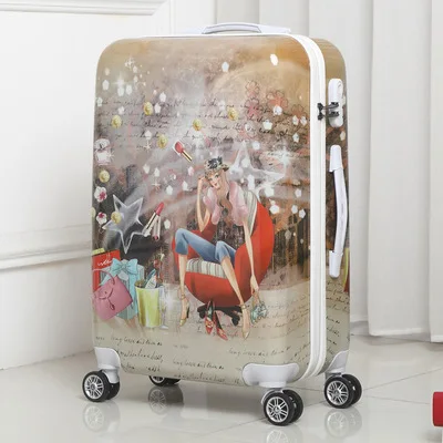 Женская чемодан на колёсиках для путешествий чемодан с колесиками прокатки нести на Чемодан человек 20/24 дюймов чемодан бизнес ноутбука, сумки для путешествий