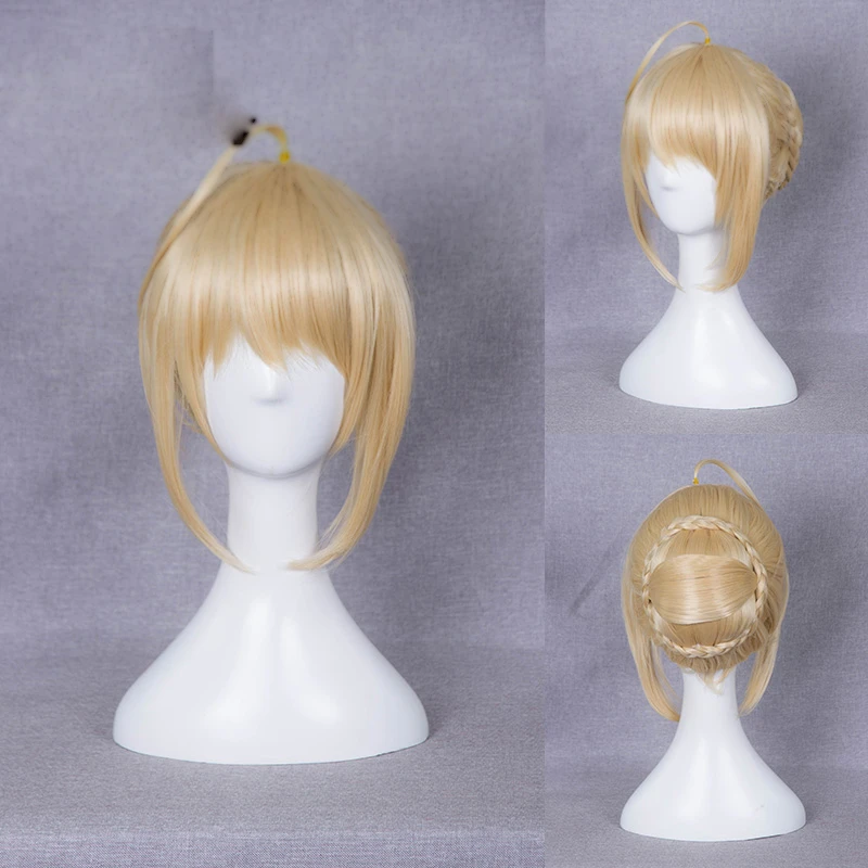 1 шт. Fate/Zero Saber парик аниме синтетические волосы косплей костюм реквизит Хэллоуин вечерние коллекция декора для женщин подарок для девочек