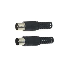 

5pcs/10pcs DC 9.5mm Cable TV Male Jack Welding Free Antenna Male Wire Connectors Plug Terminals Adapter Electric