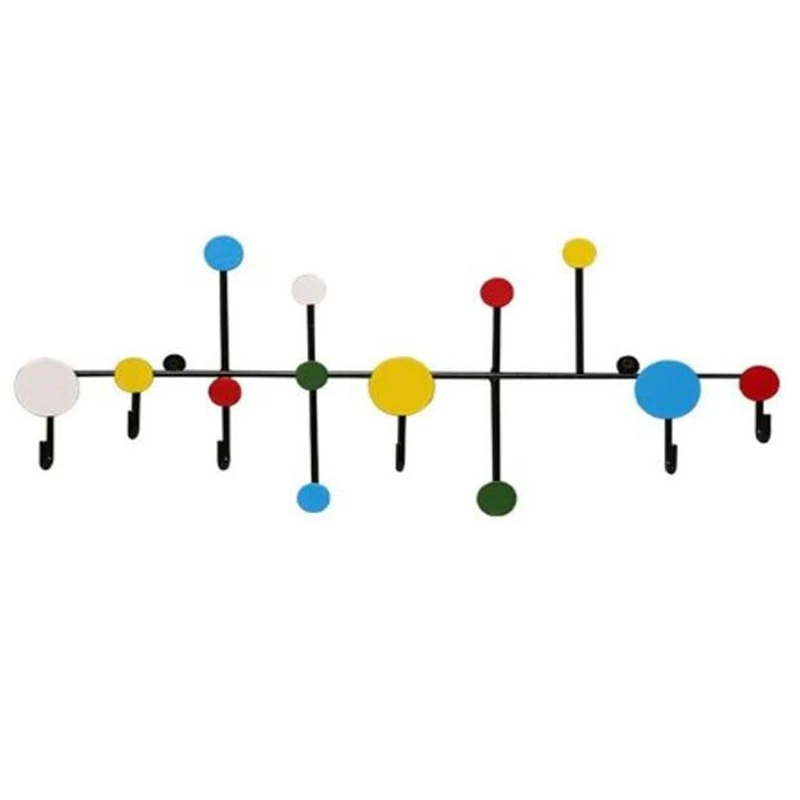 

Polka Dot Wrought Iron Decorative Wall-Mounted Key Holder Wall Storage Hook Iron Hook for Living Room Door Entrance Porch