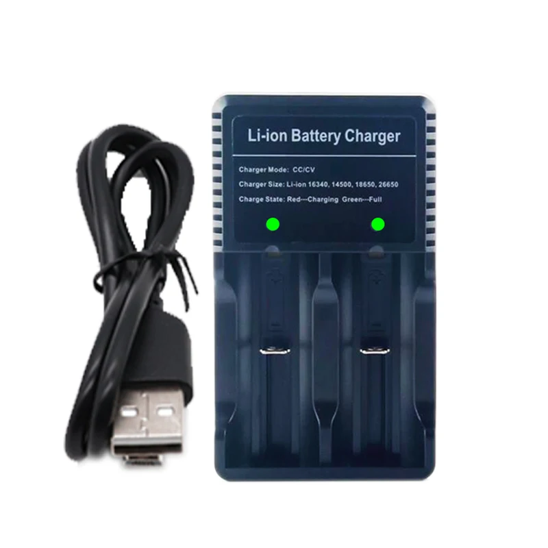 3,7 V 18650 зарядное устройство литий-ионный аккумулятор USB независимая зарядка портативная электронная сигарета 18350 16340 14500 зарядное устройство - Цвет: Черный