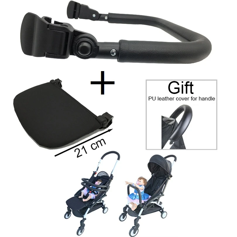 Baby Stroller Accessories Leather Armrest and Extend Leg Rest and Handle Protective Cover for Babyzen Yoyo2 Yoya YOYO 2 Stroller baby stroller accessories deals	