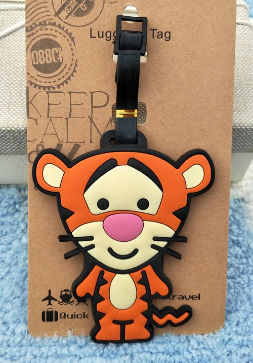 see chart2 1 шт. Tigger Eeyore аниме туристический бренд багажная бирка на чемодан ID адрес портативные бирки багажные этикетки подарки Новинка - Цвет: see chart2