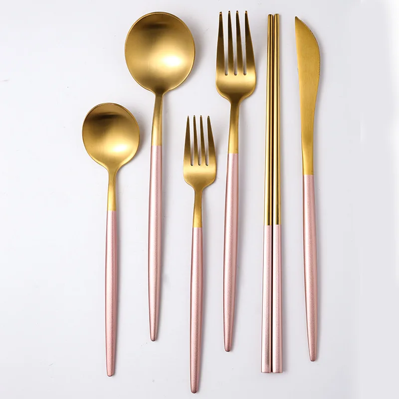 Dinner Set Cutlery Stainless Steel Tableware Knife Fork Spoon Dinnerware Set Western Dinner Tools