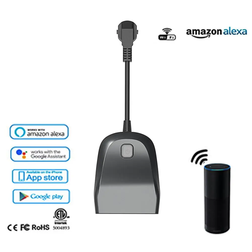 

DSstyles Plug Smart Socket Wireless Timing Remote Control Automation 2 Outlet Outdoor Voice Control Waterproof WIFI Socket